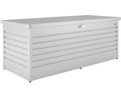 BIOHORT Opbergbox 180 Staal Zilver 800 L, 181x79x71 Cm